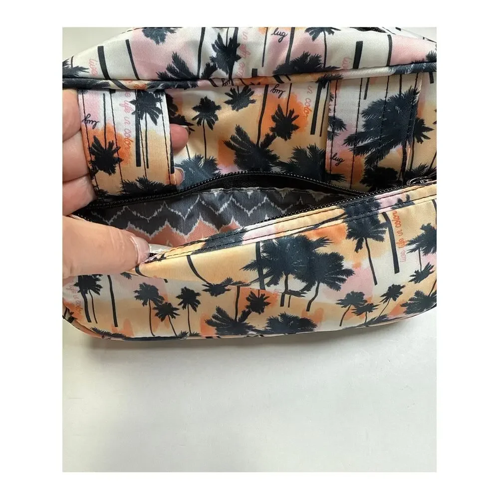 Lug Carousel Convertible Crossbody Bag Palm Sunset RFID Blocking Travel Tropical